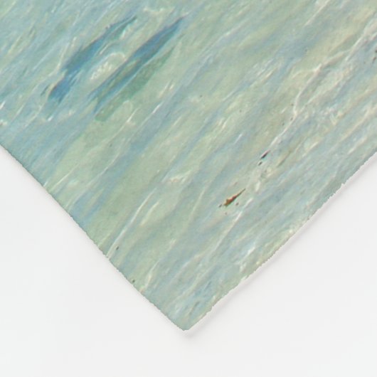 Couverture Polaire Belle mer tropicale avec une plage rocheuse (Coin)