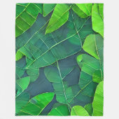 Couverture Polaire Belle Motif Feuille verte (Devant)