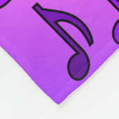 Couverture Polaire Belle Musique Notes musicales Upbeat Rose violet (Coin)