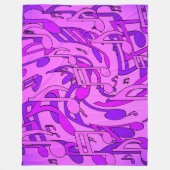 Couverture Polaire Belle Musique Notes musicales Upbeat Rose violet (Devant)