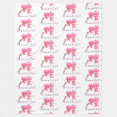 Couverture Polaire belle orchidée rose fleurs photo art (Devant)