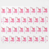 Couverture Polaire belle orchidée rose fleurs photo art (Devant (Horizontal))