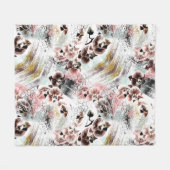 Couverture Polaire Belle orchidée stylisée (Devant (Horizontal))