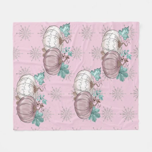Couverture Polaire Belle Parties scintillant Citrouille rose Patch Au (Devant (Horizontal))