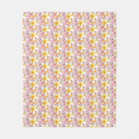 Couverture Polaire Belle Pastel Frangipani Plumeria Fleurs (Devant)