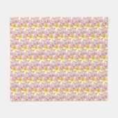 Couverture Polaire Belle Pastel Frangipani Plumeria Fleurs (Devant (Horizontal))