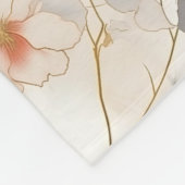 Couverture Polaire Belle Pêche Feminine Rouge Floral (Coin)