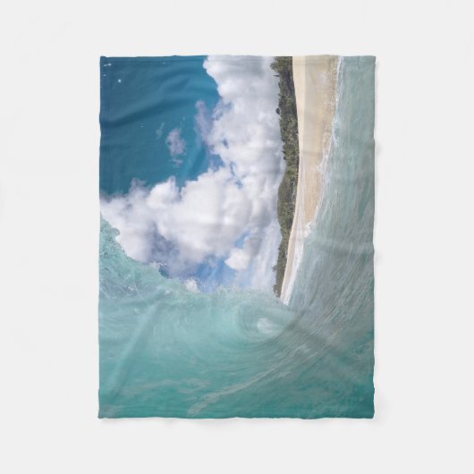 Couverture Polaire Belle plage de Crashing Ocean Wave (Devant)