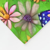 Couverture Polaire Belle prairie à papillon pourpre (Coin)