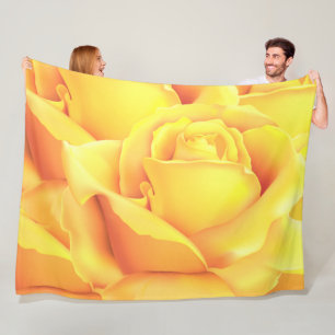 Couverture Polaire Belle Rose Jaune