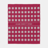 Couverture Polaire Belle Silver Grey et Bourgogne (Devant)