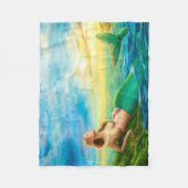 Couverture Polaire Belle sirène d'imaginaire de princesse au coucher (Devant)