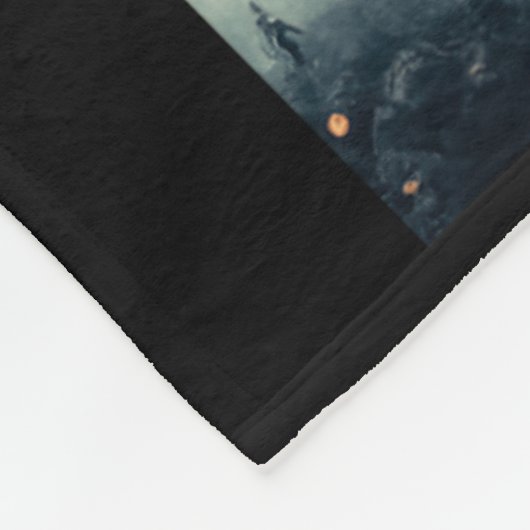 Couverture Polaire Belle Sorcière Imaginaire gothique Vampire Lune 1 (Coin)