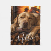 Couverture Polaire Belle Texte Script Photo personnalisée (Devant)