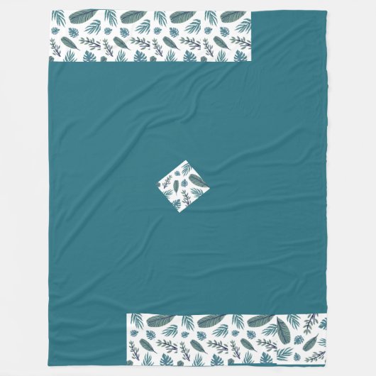 Couverture Polaire Belle toison feuille tendance (Devant)