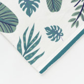 Couverture Polaire Belle toison feuille tendance (Coin)