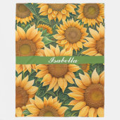 Couverture Polaire Belle Tournesol Collection Moderne (Devant)