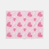 Couverture Polaire Belle Valentine's Heart Design (Devant (Horizontal))