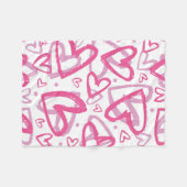 Couverture Polaire Belle Valentine's Heart Design (Devant (Horizontal))