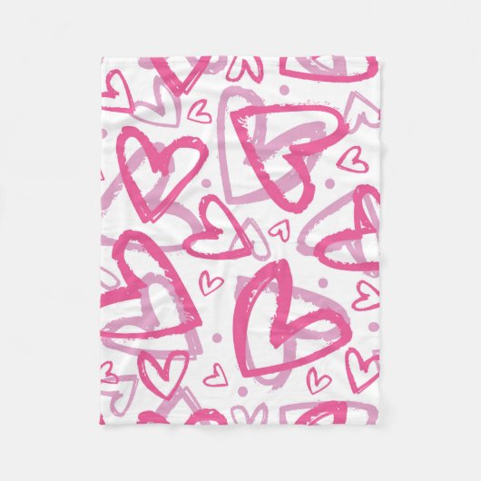 Couverture Polaire Belle Valentine's Heart Design (Devant)