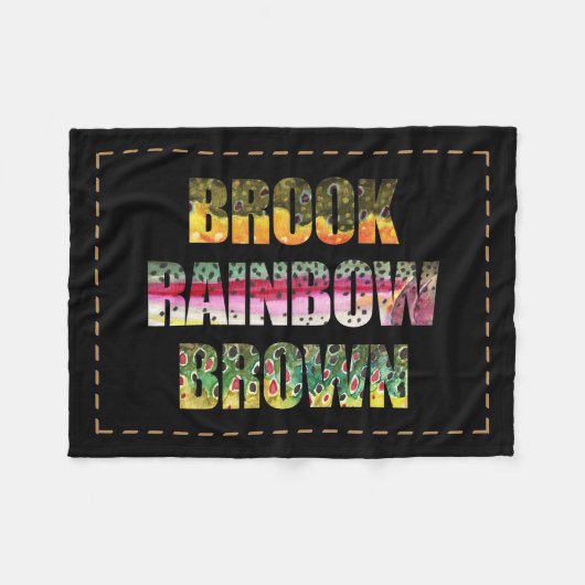 Couverture Polaire Belles couleurs de 3 truites (Devant (Horizontal))