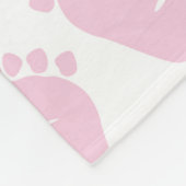 Couverture Polaire Belles empreintes de pas roses douces de bébé (Coin)
