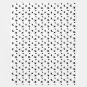 Couverture Polaire Belles Étoiles adorables Noir sur n'importe quelle (Devant)