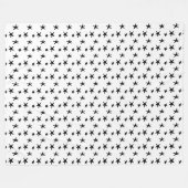 Couverture Polaire Belles Étoiles adorables Noir sur n'importe quelle (Devant (Horizontal))