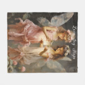 Couverture Polaire Belles Fées Victoriennes Roses Aimer Joy Hope (Devant (Horizontal))