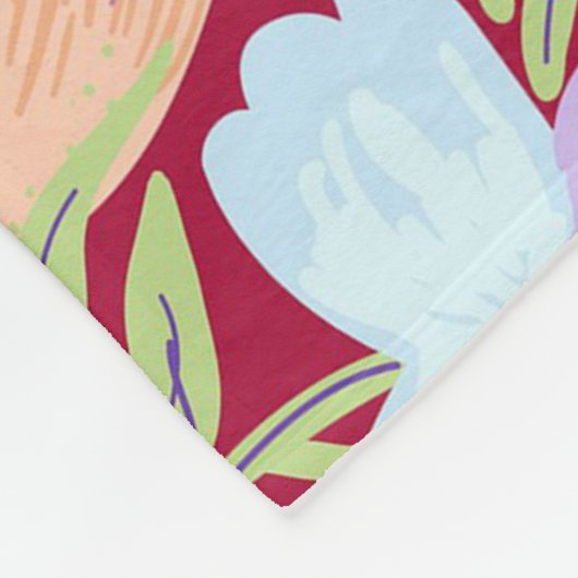 Couverture Polaire Belles fleurs de printemps (Coin)