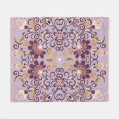 Couverture Polaire Belles fleurs indiennes ethniques. Beau ornement.  (Devant (Horizontal))