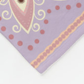 Couverture Polaire Belles fleurs indiennes ethniques. Beau ornement.  (Coin)