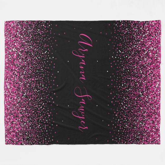 Couverture Polaire Belles Parties scintillant roses Faux sur Arrière (Devant (Horizontal))