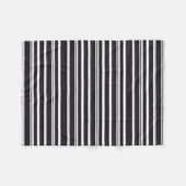 Couverture Polaire Belles rayures blanches noires (Devant (Horizontal))
