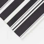 Couverture Polaire Belles rayures blanches noires (Coin)