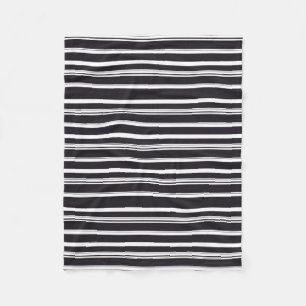 Couverture Polaire Belles rayures blanches noires