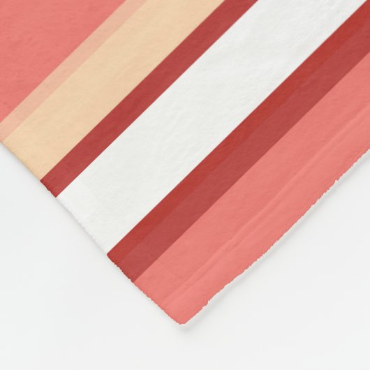 Couverture Polaire Belles rayures blanches roses (Coin)