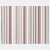 Couverture Polaire Belles rayures brunes blanches (Devant (Horizontal))