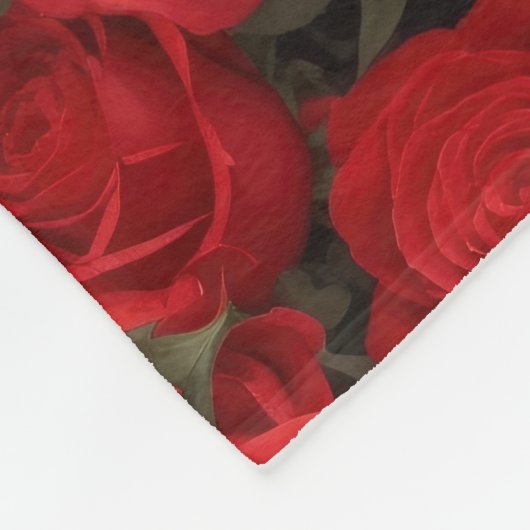 Couverture Polaire Belles Roses Rouges (Coin)