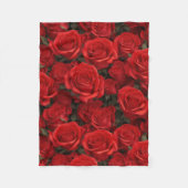 Couverture Polaire Belles Roses Rouges (Devant)