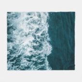 Couverture Polaire Belles vagues de mer (Devant (Horizontal))
