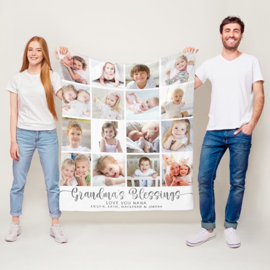 Couverture Polaire Bénédictions de grand-mas modernes 16 Photos Gris  (En situation)