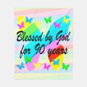 COUVERTURE POLAIRE BÉNÉFICIÉ PAR DIEU PENDANT 90 ANS DE FLEECE BLANKE (Devant)