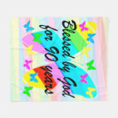 COUVERTURE POLAIRE BÉNÉFICIÉ PAR DIEU PENDANT 90 ANS DE FLEECE BLANKE (Devant (Horizontal))