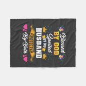 Couverture Polaire Béni Par Dieu Porté Par Mon Mari (Devant (Horizontal))