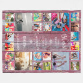 Couverture Polaire Bénissez cette famille avec amour 24 Photo Collage (Devant (Horizontal))