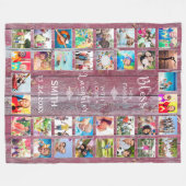 Couverture Polaire Bénissez cette famille avec amour 32 Photo Collage (Devant (Horizontal))