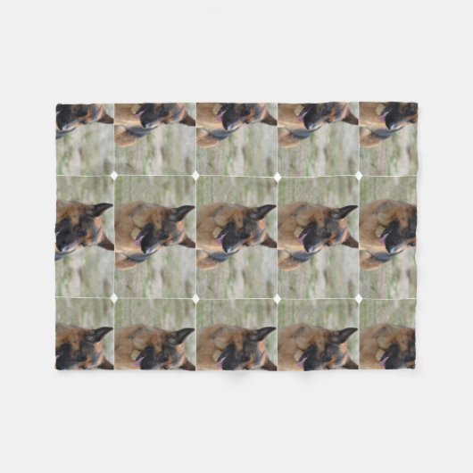 Couverture Polaire Berger allemand adorable (Devant (Horizontal))