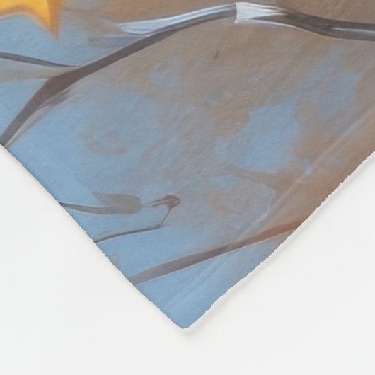 Couverture Polaire Berger allemand courant dans la neige avec Casquet (Coin)