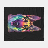 Couverture Polaire Berger Allemand Peinture de jolis Pastels (Devant (Horizontal))